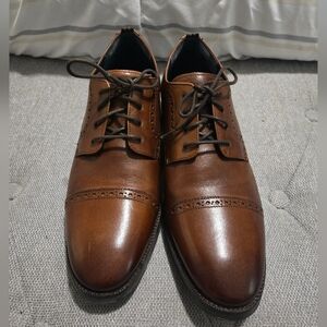 COLE HAAN GRAND.OS.360 CAP TOE OXFORD BRITISH TAN C30097 Men US 10.5 DRESS SHOES